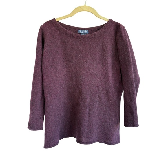 Co-operative Angora Blend Sweater Soft Knit Long Sleeve Top Maroon L - Picture 2 of 3
